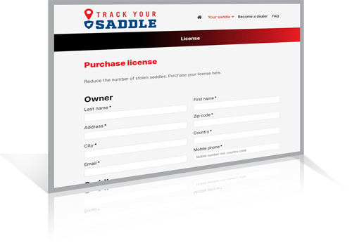 Trackyoursaddle.com - vervolgpagina